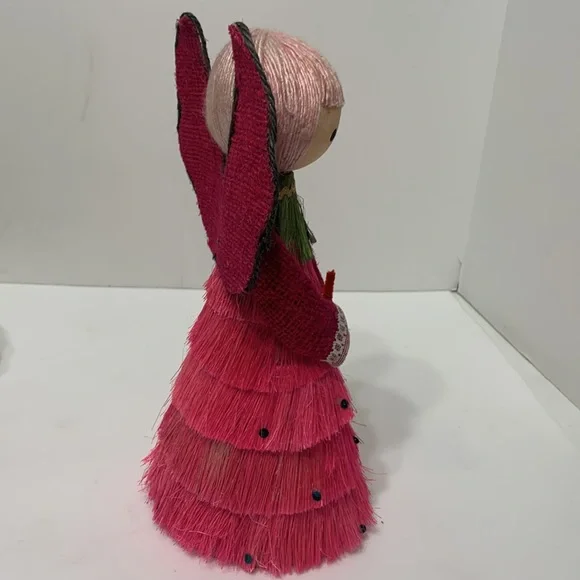 Pink hair angel holiday decor Vintage - Picture 9 of 17